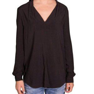 Velvet by Graham & Spencer Sarafina Challis Peasant Long Sleeve Blouse Size S
